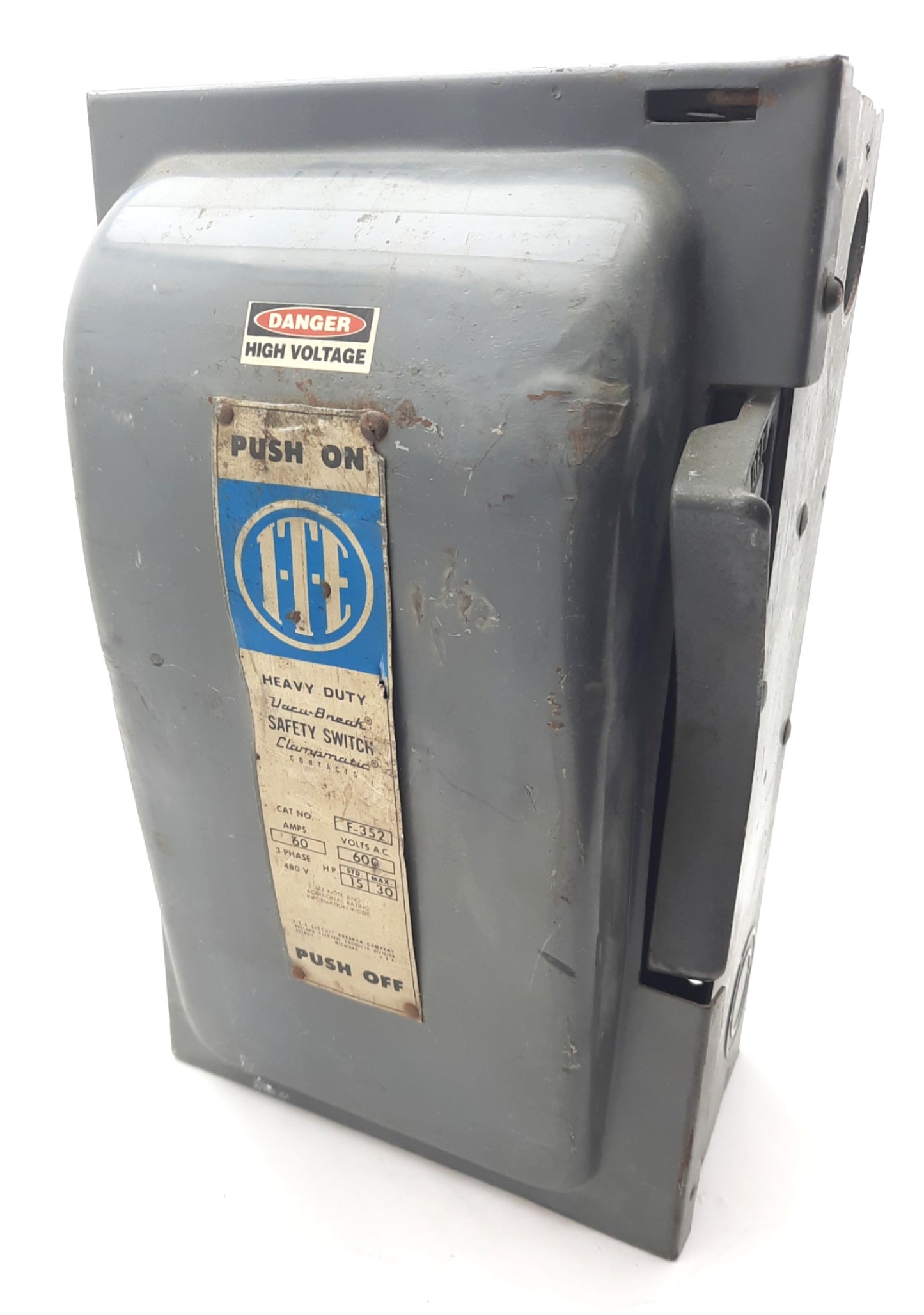 Used Siemens F-352 Enclosed Safety Disconnect Switch 3 Phase 600VAC 60A