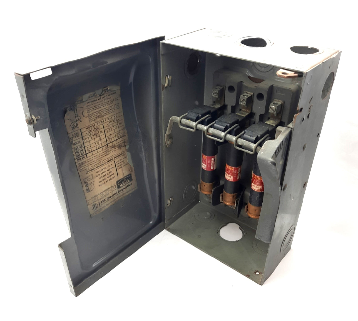 Used Siemens F-352 Enclosed Safety Disconnect Switch 3 Phase 600VAC 60A