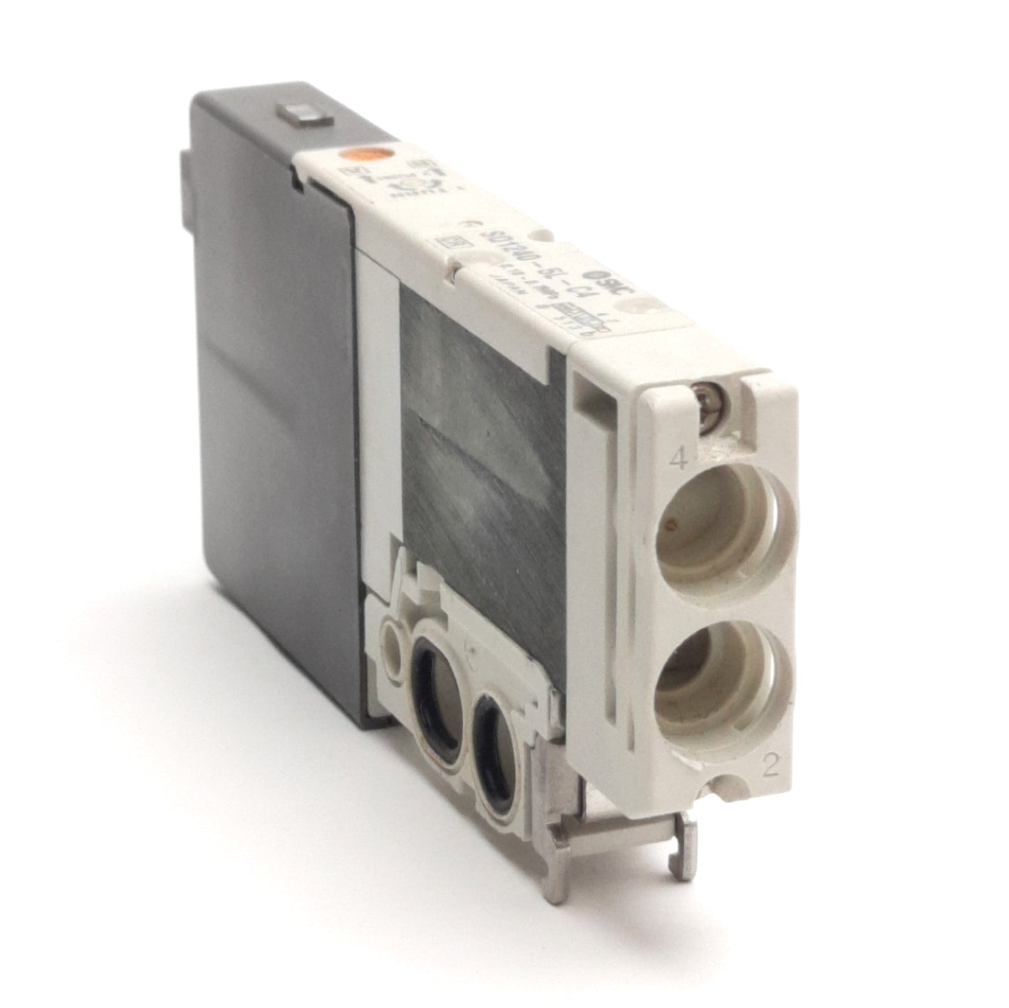 Used SMC SQ1240-5L-C4 Latching Solenoid Valve 2-Pos Double, 0.18-0.7MPa, 24V DC Coil