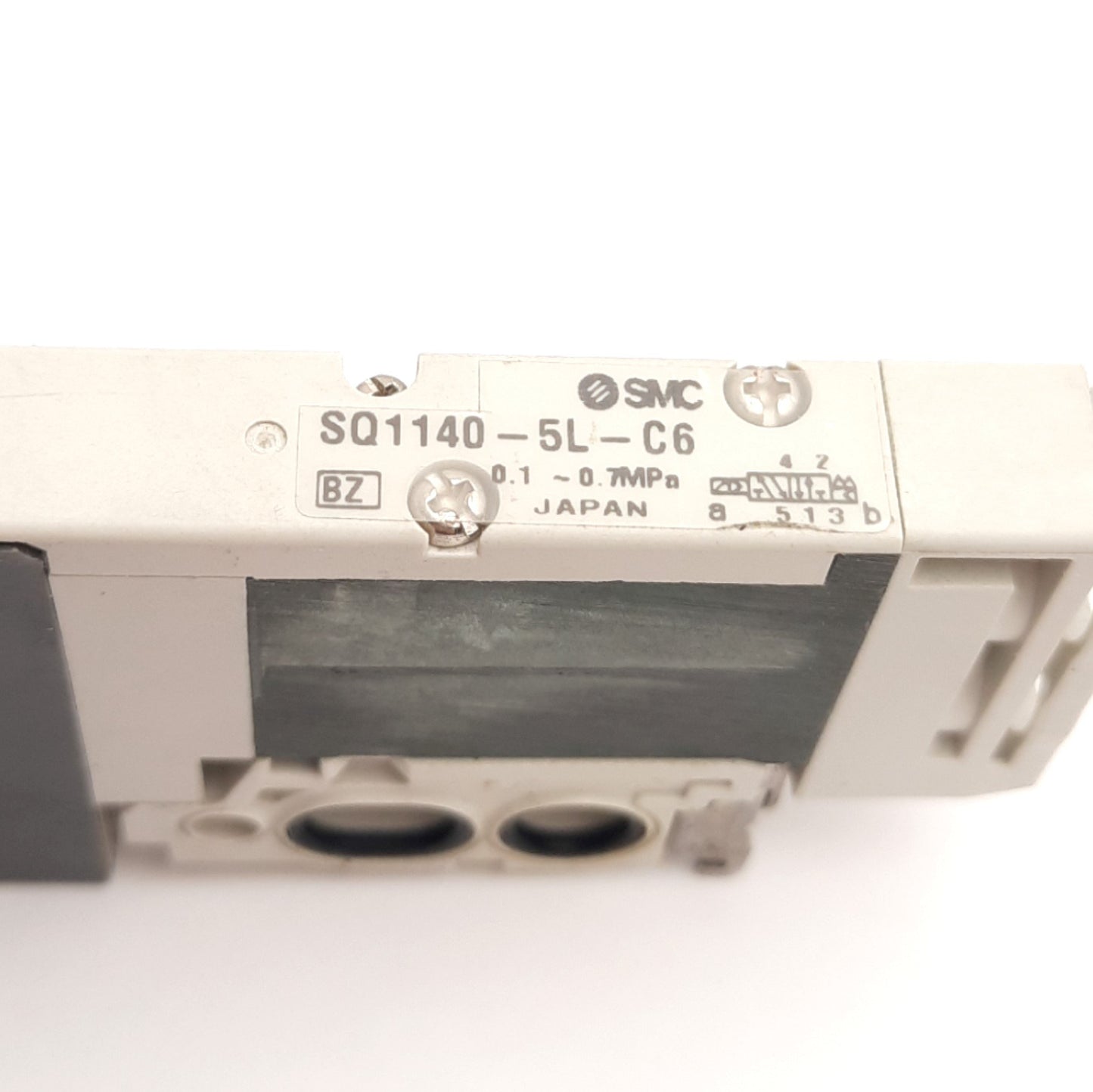 Used SMC SQ1140-5L-C6 Latching Solenoid Valve 2-Pos Single, 0.1-0.7MPa, 24V DC Coil