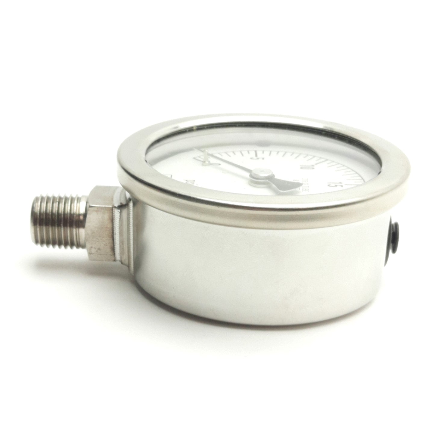 New Noshok 25-400-30-Psi-1/4 Pressure Gauge, 2.5" Dial, 0-30Psi, 1/4" NPT Male, SS
