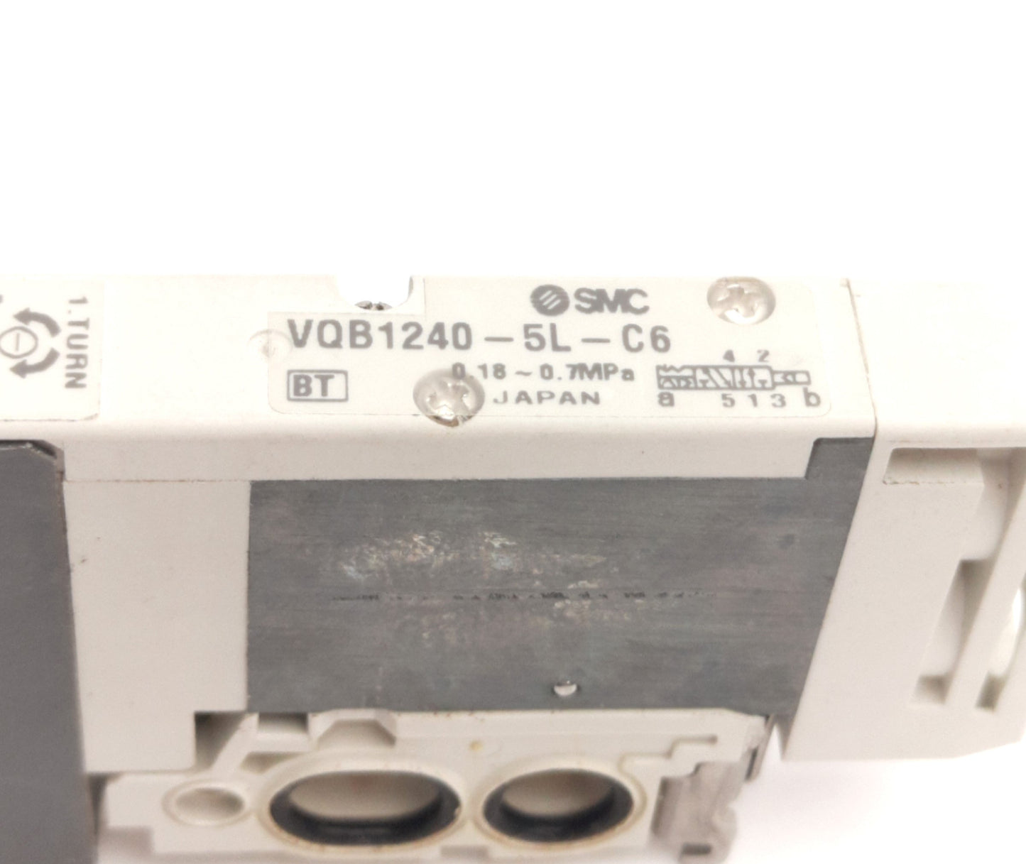 Used SMC VQB1240-5L-C6 Solenoid Valve 2-Pos Single, 0.18-0.7MPa, 24V DC Coil