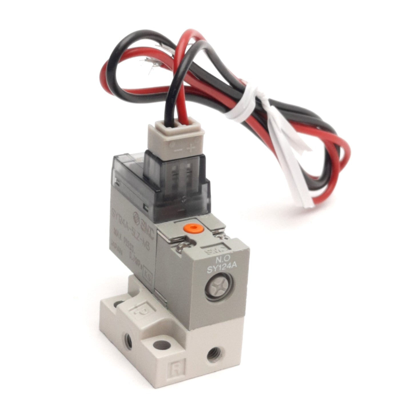 New – Open box SMC SY124A-5LZ-M3 Large Flow Solenoid Valve, N.O., 0.7 MPa Max, 24V DC Coil
