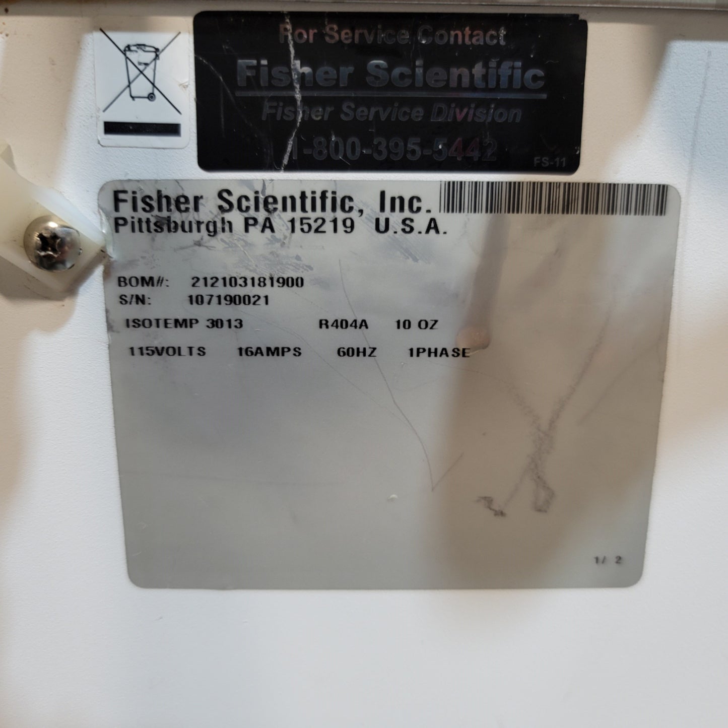 Used Fisher Scientific 3013D Isotemp Refrigerated Recirculating Chiller, -30 To 200°C