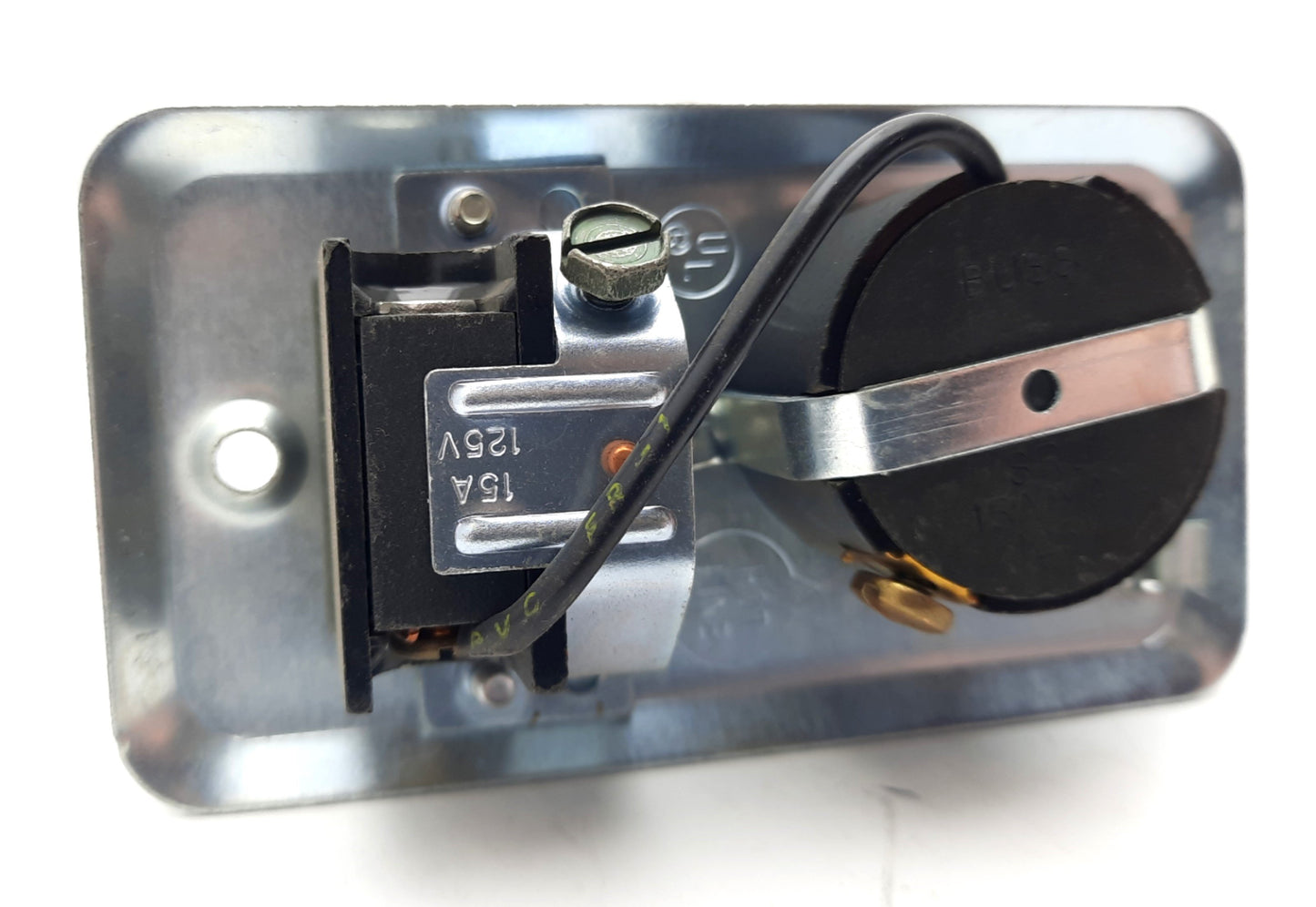 Used Lot of 3 Eaton Bussmann SRU Fusetron Box Cover Unit Single Receptacle 125V, 15A
