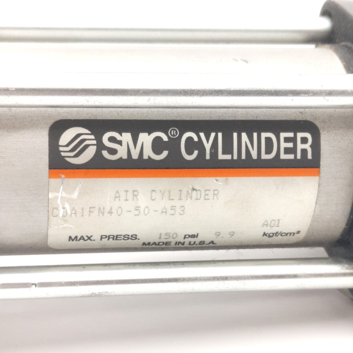 Used SMC CDA1FN40-50-A53 Pneumatic Cylinder 40mm Bore, 50mm Stroke, R1/4 Ports