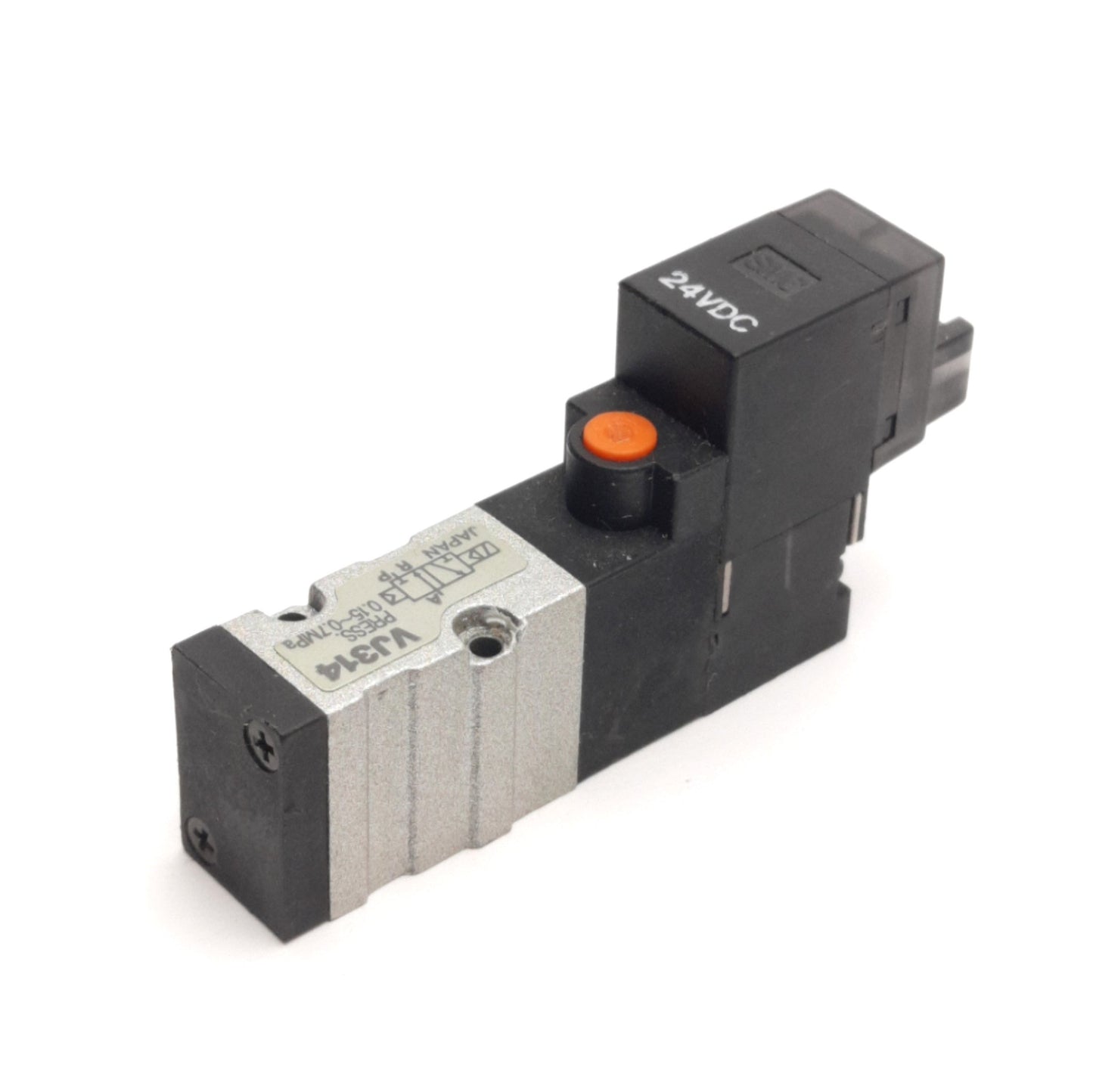 Used SMC VJ314-5 Pilot Release Valve, Normally Closed, 0.15-0.7MPa, 24V DC Coil