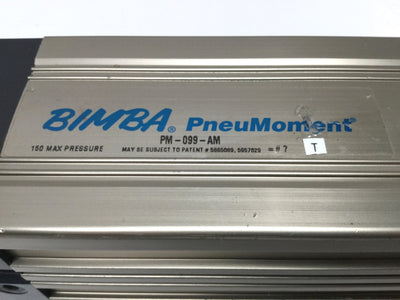 Used Bimba PM-099-AM PneuMoment Linear Actuator Cylinder 1-1/16" Bore, 9" Stroke