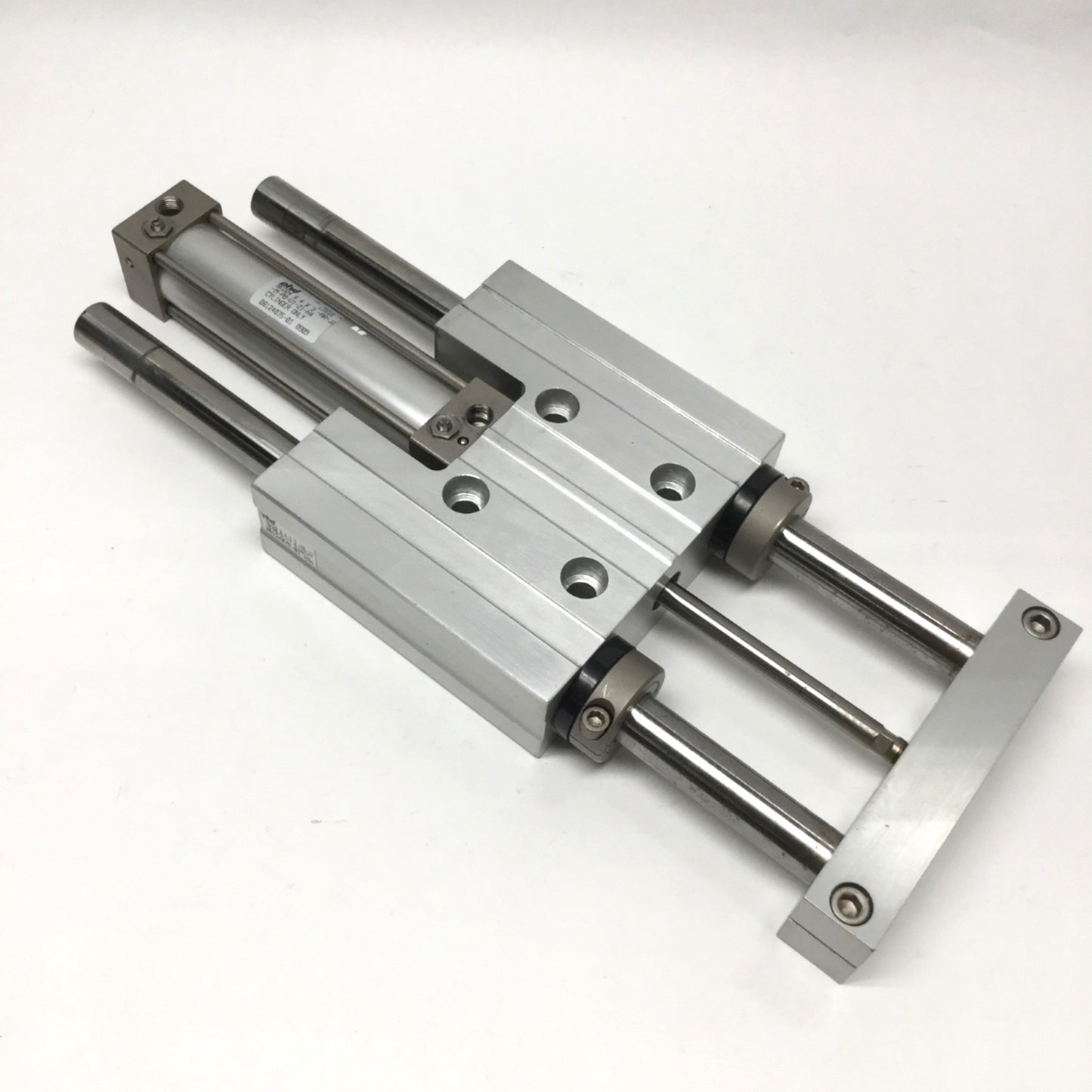 Used PHD SED24 X 4 X 3-AR-J2-M-PB-V1-Z1 Air Cylinder Thruster Slide, 4" Stroke