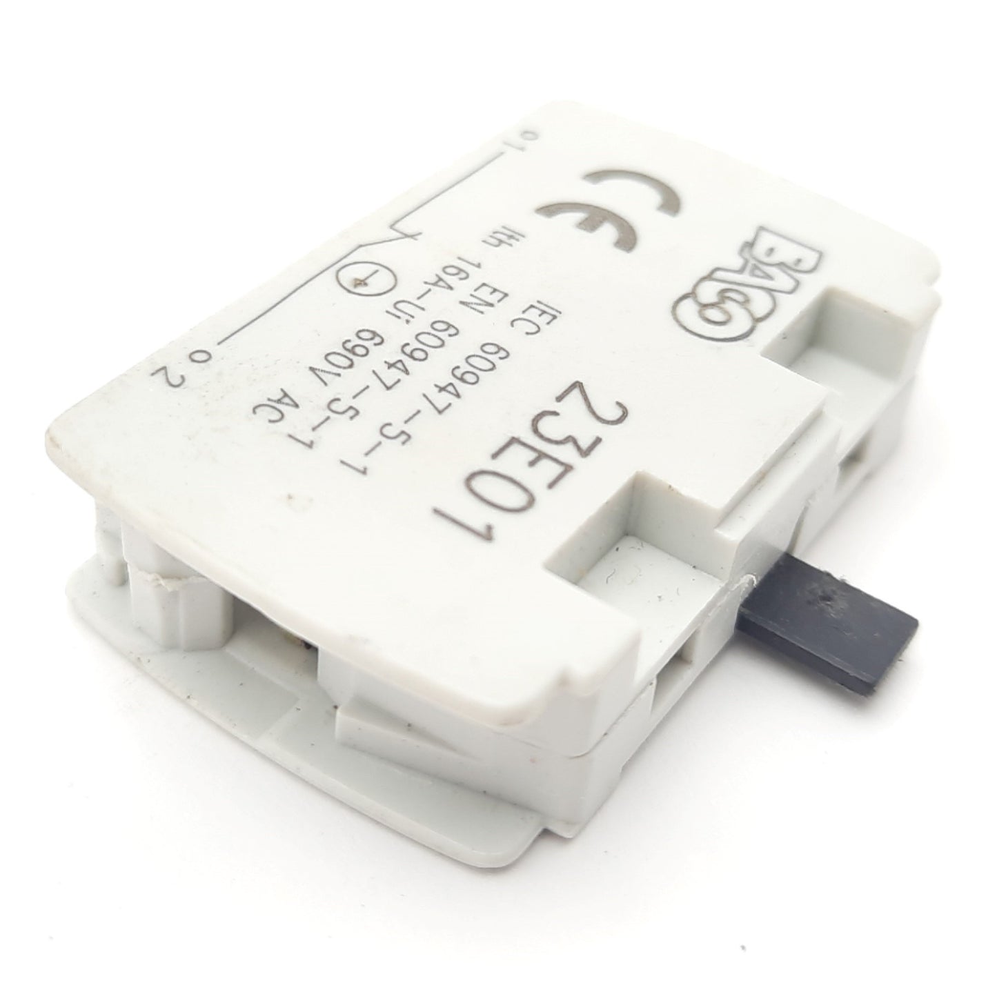 Used Lot of 2 Baco 23E01 Contact Block 380-690VAC 16Amp 1 N.C.