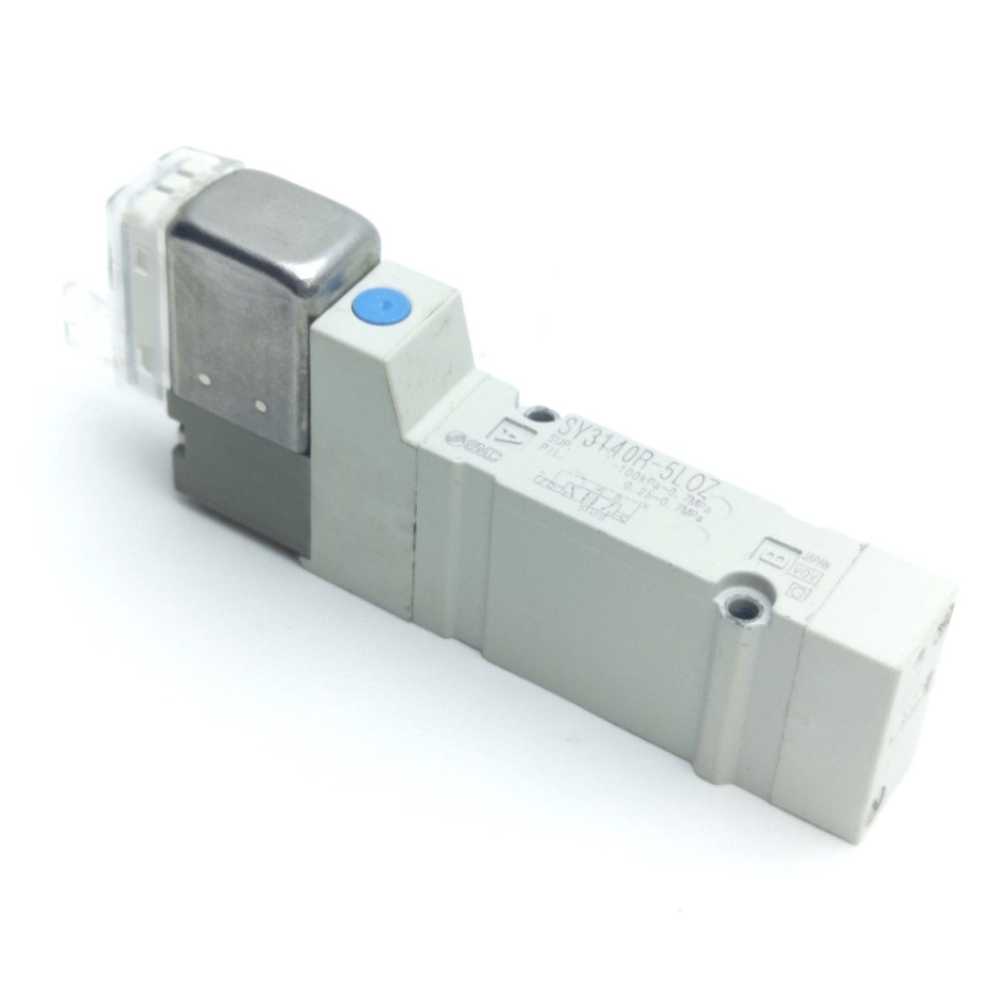 Used SMC SY3140R-5LOZ Solenoid Valve, 2-Pos 5-Port, 0.7MPa Max, 24V DC Coil