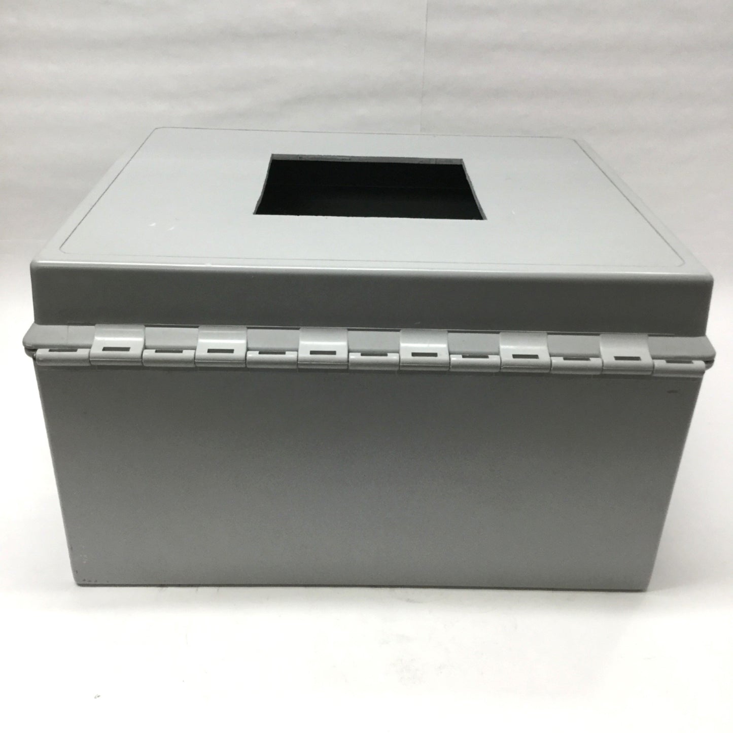 Used Hoffman A14128CHQRFG Fiberglass Enclosure 14" x 12" x 8" Box *5.5" Cut-Out*