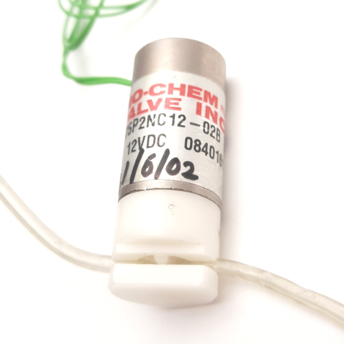 Used Bio-Chem Valves 075P2NC12-02B Pinch Valve, N.C. 2-Way, 12V DC, 1/8" x 1/16" Tube