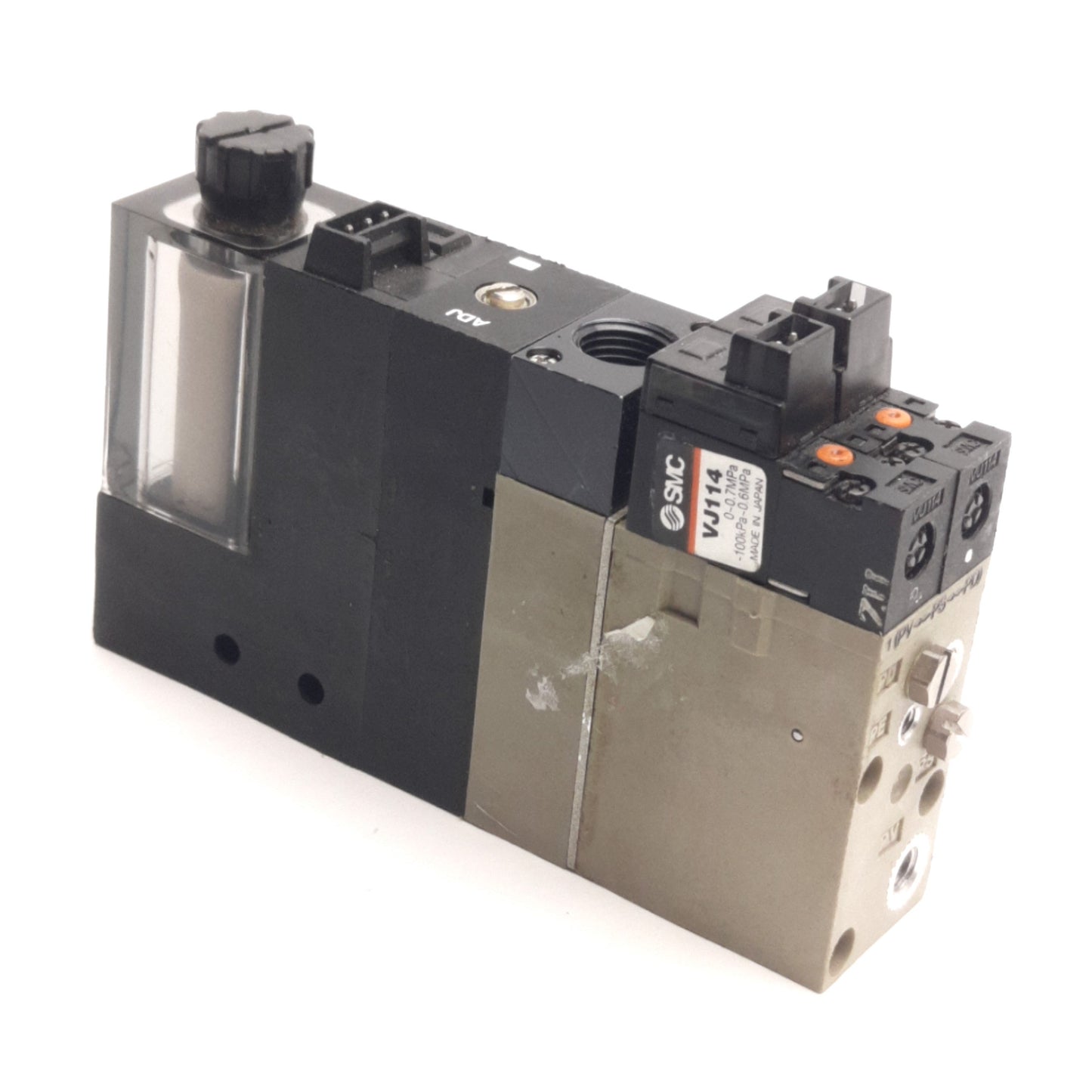 Used SMC ZSP1-S0X-15CN-D Vacuum Switch w/ (2x VJ114), NPN, 12-24V DC, -20 to -101kPa