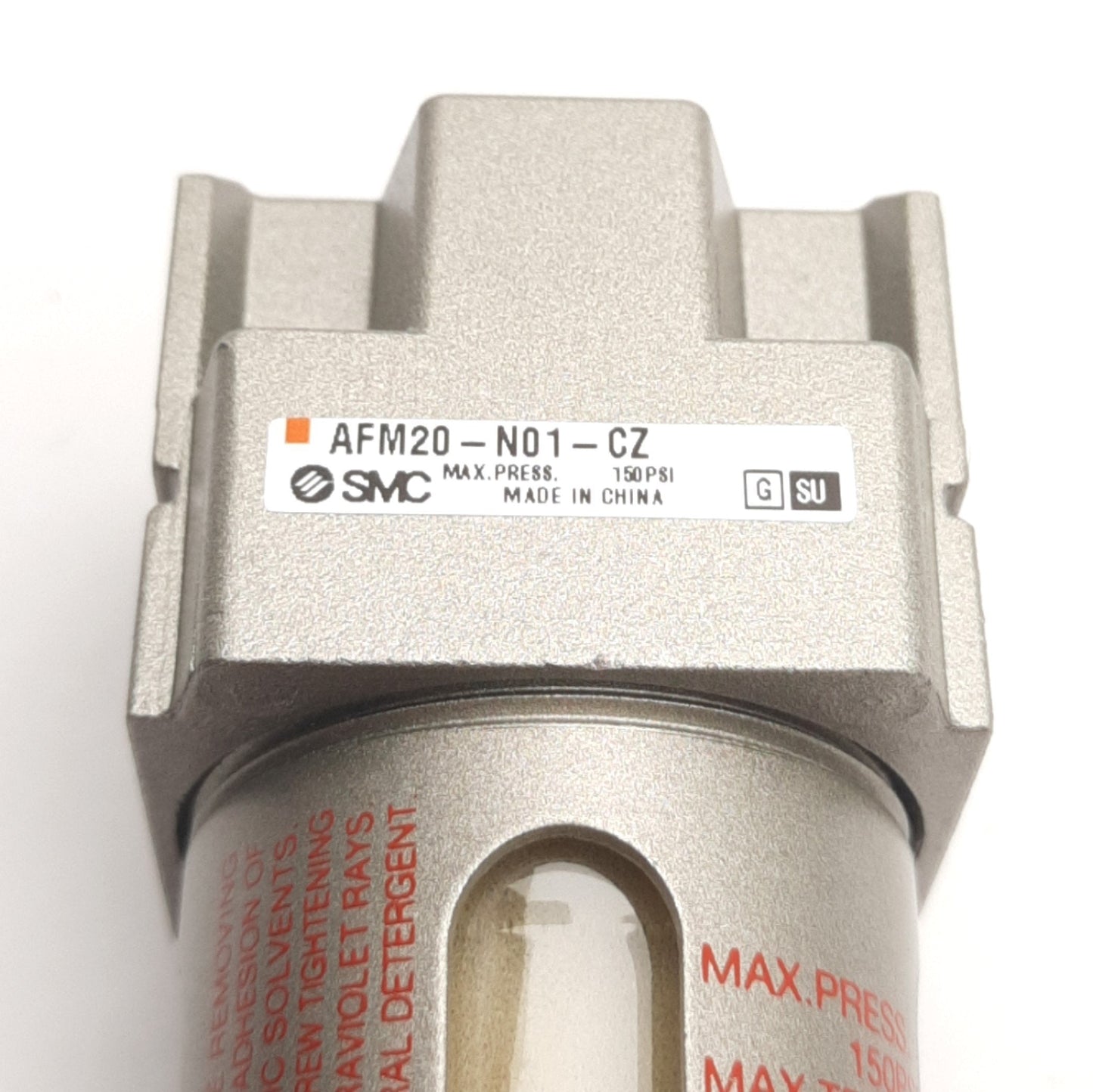 New – Open box SMC AFM20-N01-CZ Coalescing Mist Separator 1/8" NPT, 150Psi Max, 0.3 µm