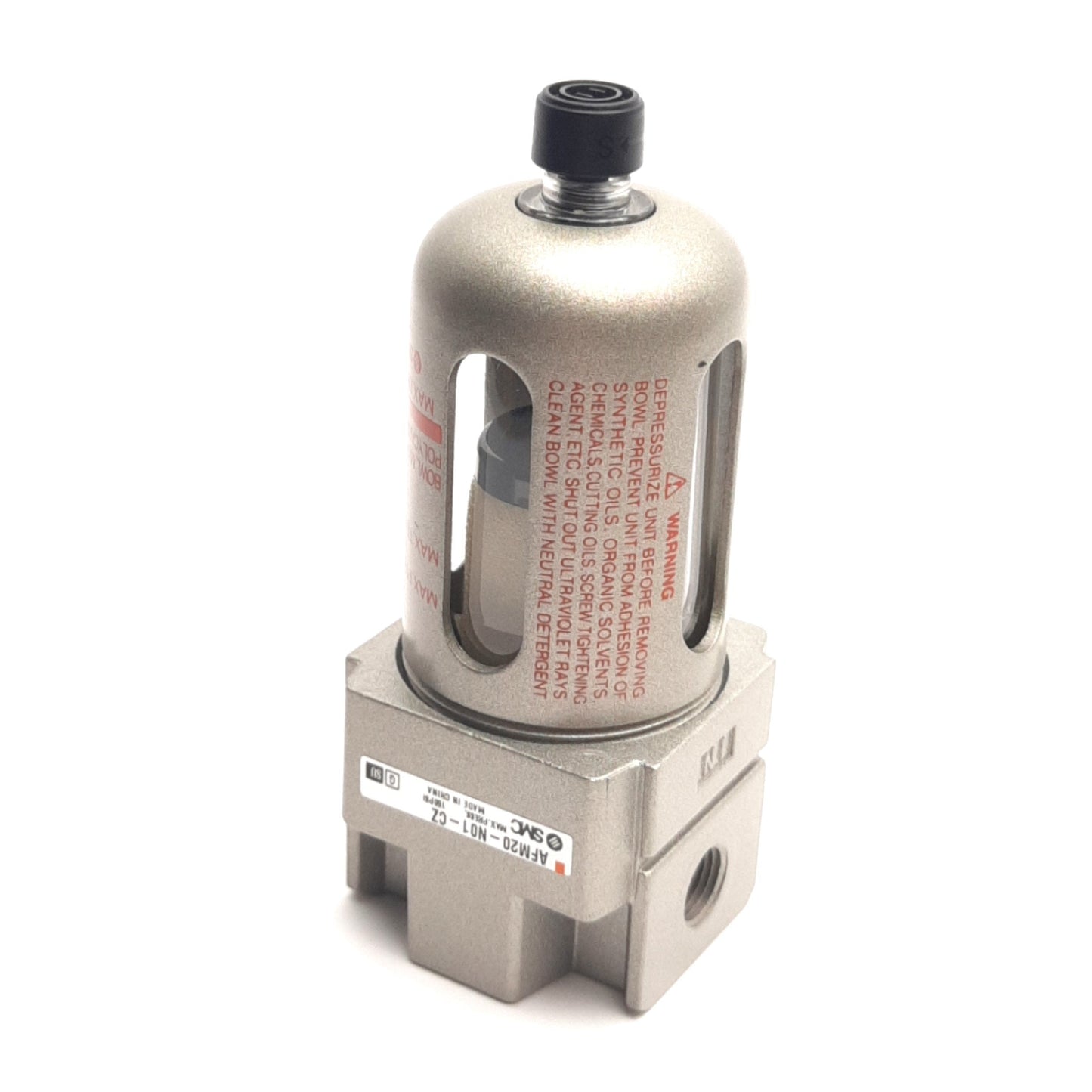 New – Open box SMC AFM20-N01-CZ Coalescing Mist Separator 1/8" NPT, 150Psi Max, 0.3 µm