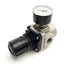 Used SMC AR30-N03-Z Pressure Regulator w/ 160Psi Gauge, 3/8" NPT, 125Psi Set Pressure