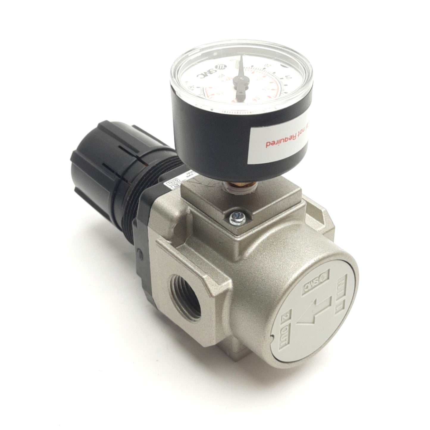 Used SMC AR30-N03-Z Pressure Regulator w/ 160Psi Gauge, 3/8" NPT, 125Psi Set Pressure