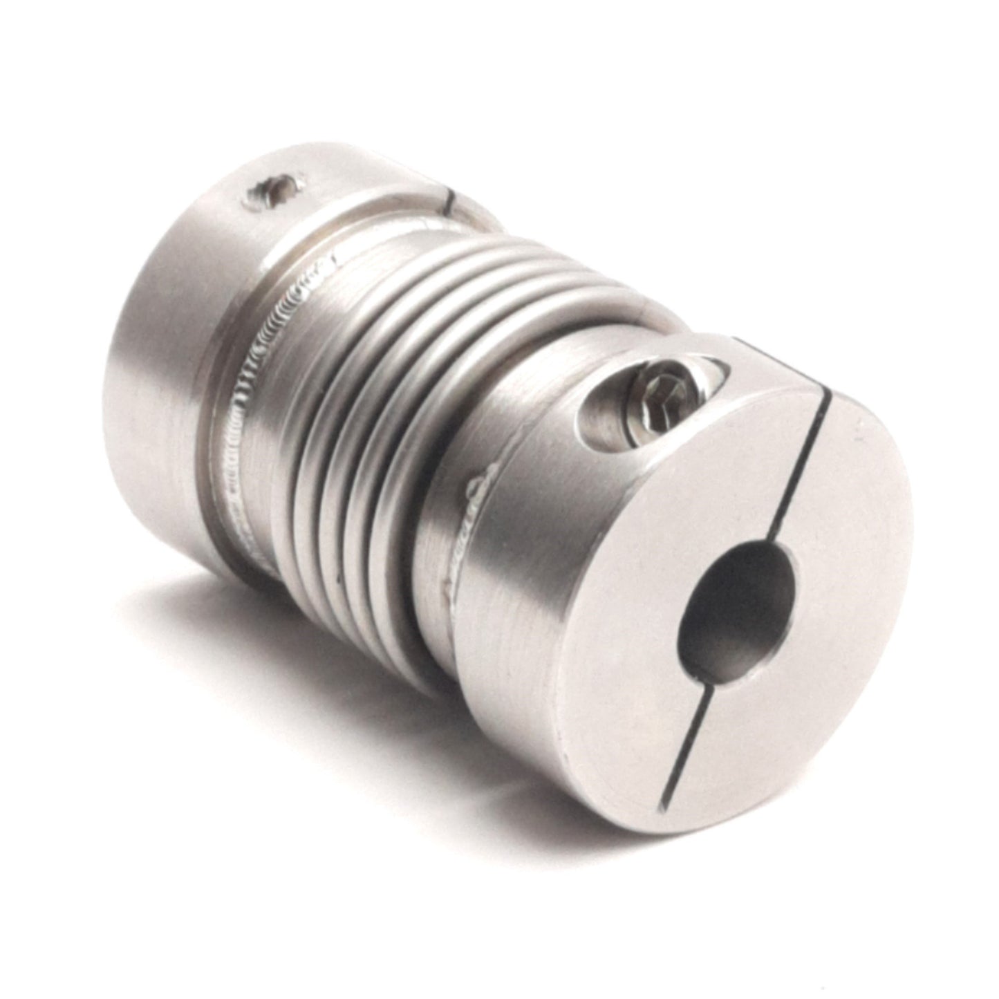 Used Gerwah DK20/37-9.25h7-7.95h7-SS Bellows Coupler, 3/8" x 5/16" Bore, 1" OD