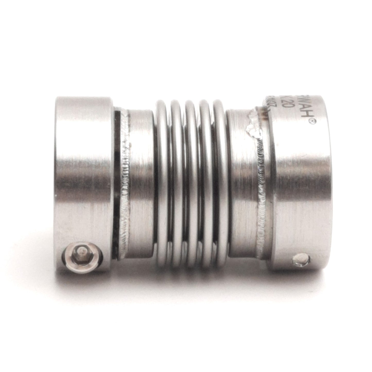 Used Gerwah DK20/37-9.25h7-7.95h7-SS Bellows Coupler, 3/8" x 5/16" Bore, 1" OD