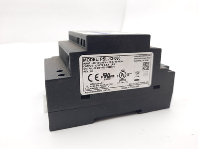 Used Rhino PSL-12-060 Switching Power Supply 1 Phase 11-14VDC, 90-264VAC 125-375VDC