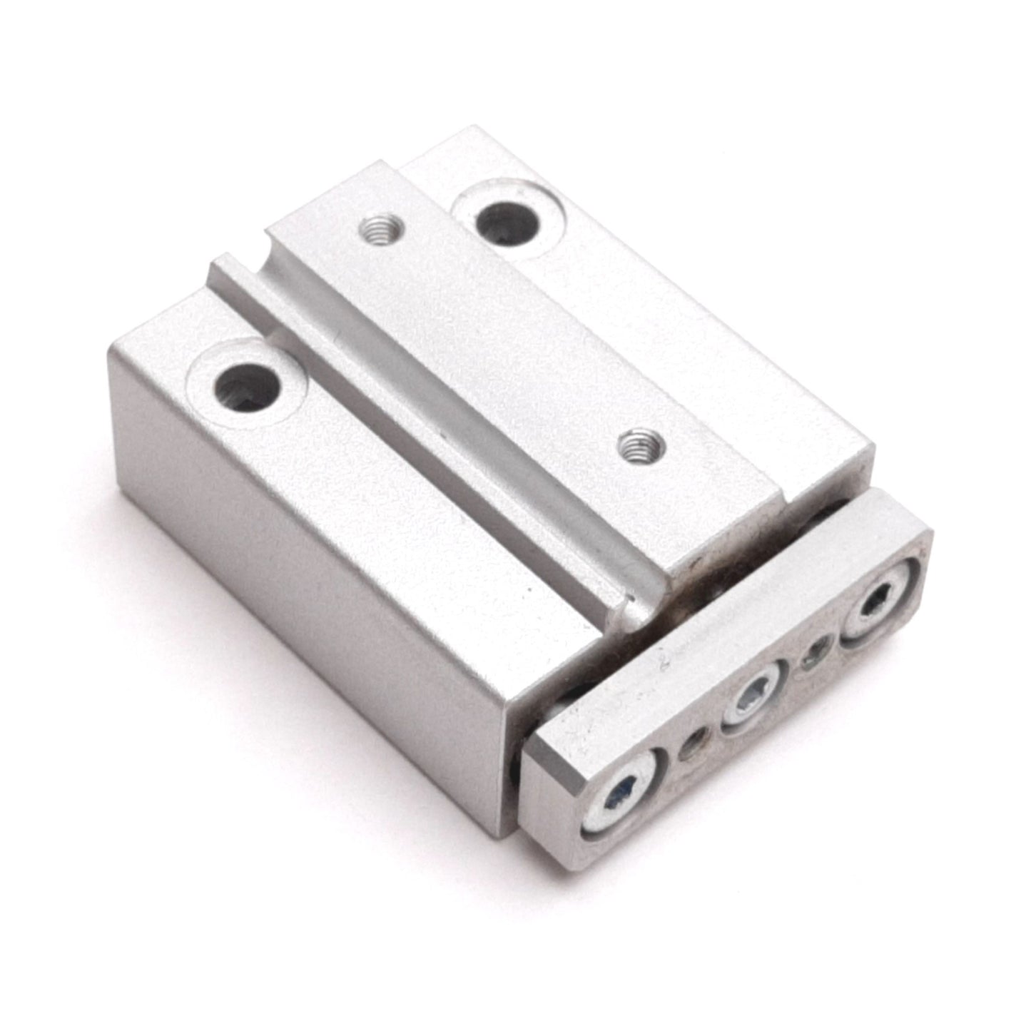Used SMC MGJ10-20 Miniature Guided Cylinder, Bore: 10mm, Stroke: 20mm, 0.7MPa, M3x0.5