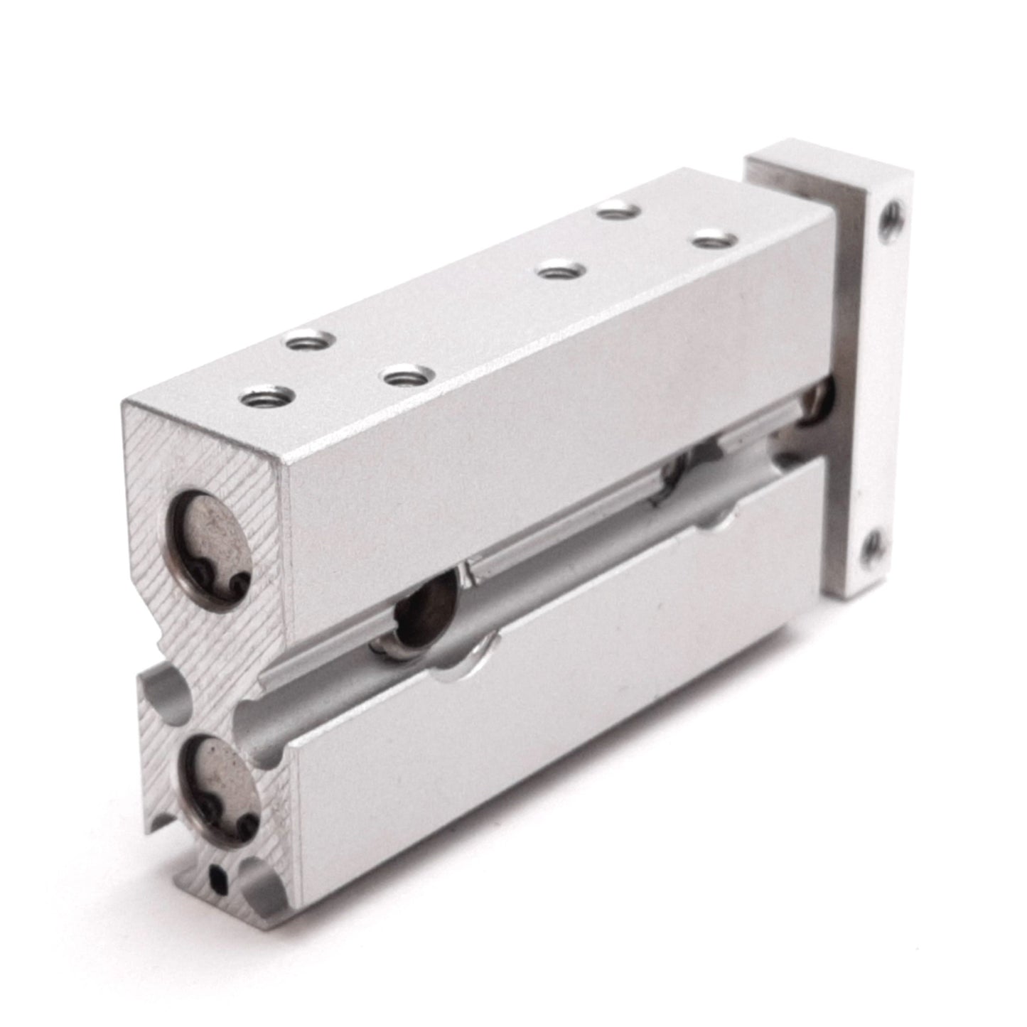Used SMC CXSJL6-20 Compact Dual Rod Cylinder, Bore: 6mm, Stroke: 20mm, 0.7MPa, M3x0.5