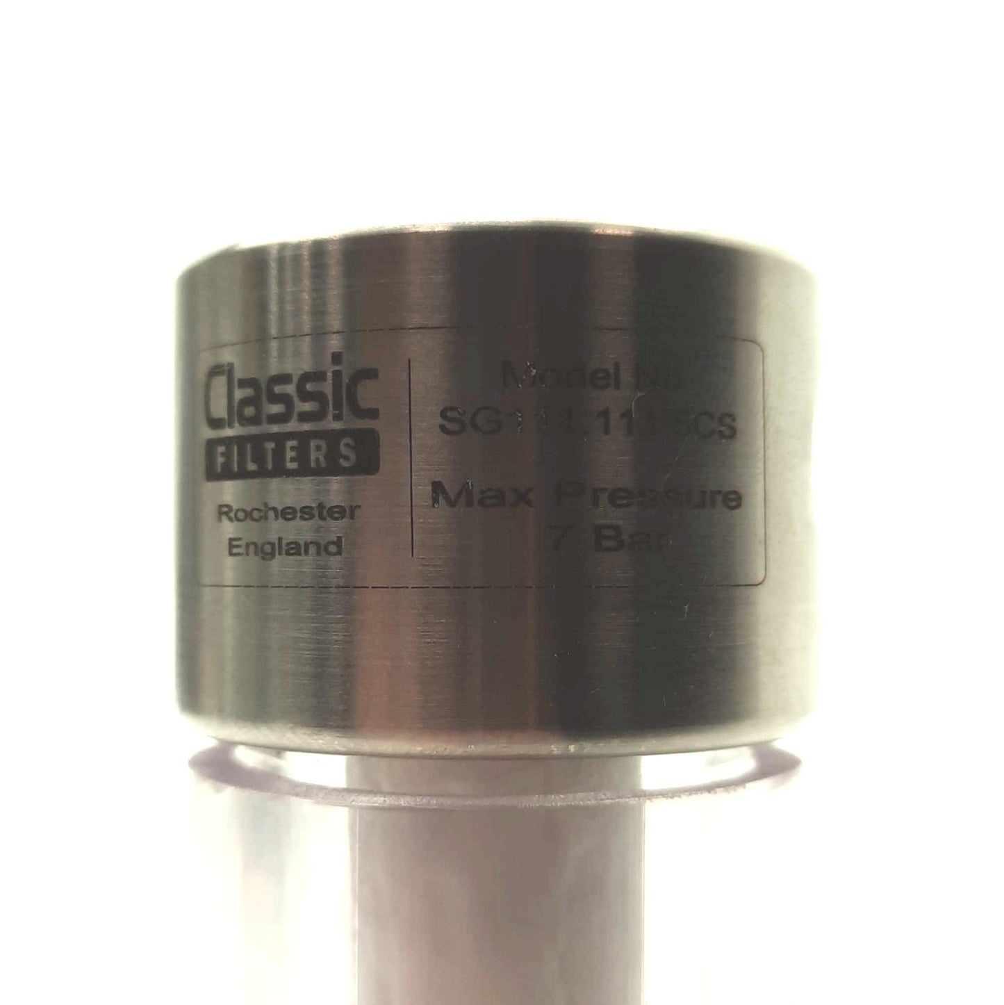 Used Classic Filters SG111.111.5CS Filter Housing 0.1μm 7 Bar ⅛"NPT 316L SS 12-32-5CK