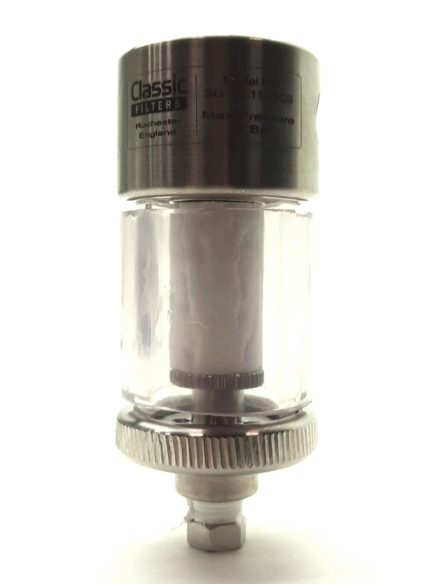Used Classic Filters SG111.111.5CS Filter Housing 0.1μm 7 Bar ⅛"NPT 316L SS 12-32-5CK