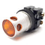New Eaton HT8GDAV7 Push Button Incandescent Illuminated, Amber 28mm, 120VAC