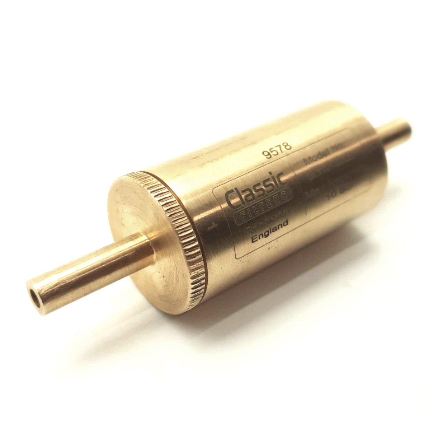 Used Classic Filters BL112.109.5S Inline Filter, 0.1μm, 10 Bar, 1/4" Tube, Brass Body