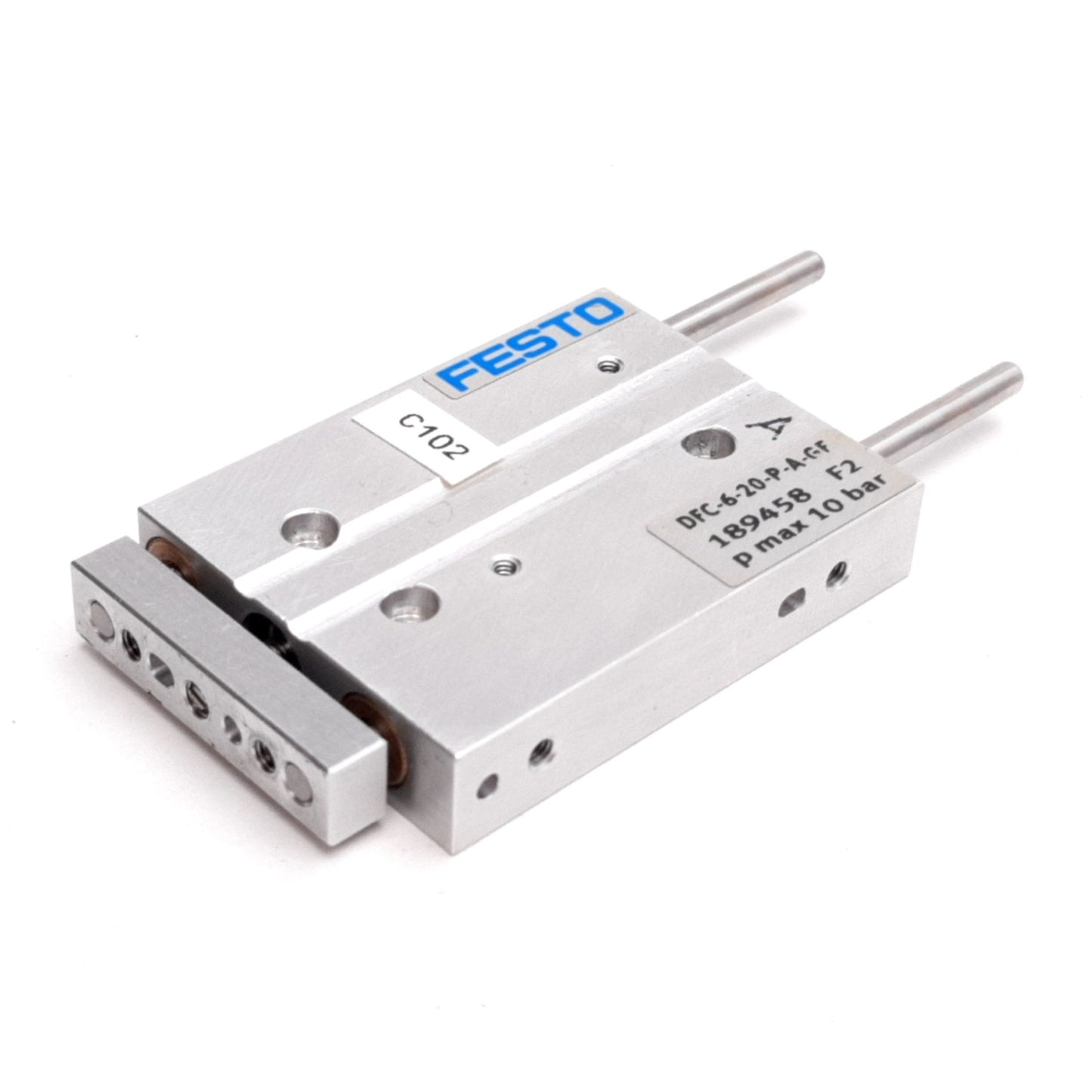 Used Festo DFC-6-20-P-A-GF Miniature Guided Cylinder, Bore: 6mm, Stroke: 20mm, 10bar
