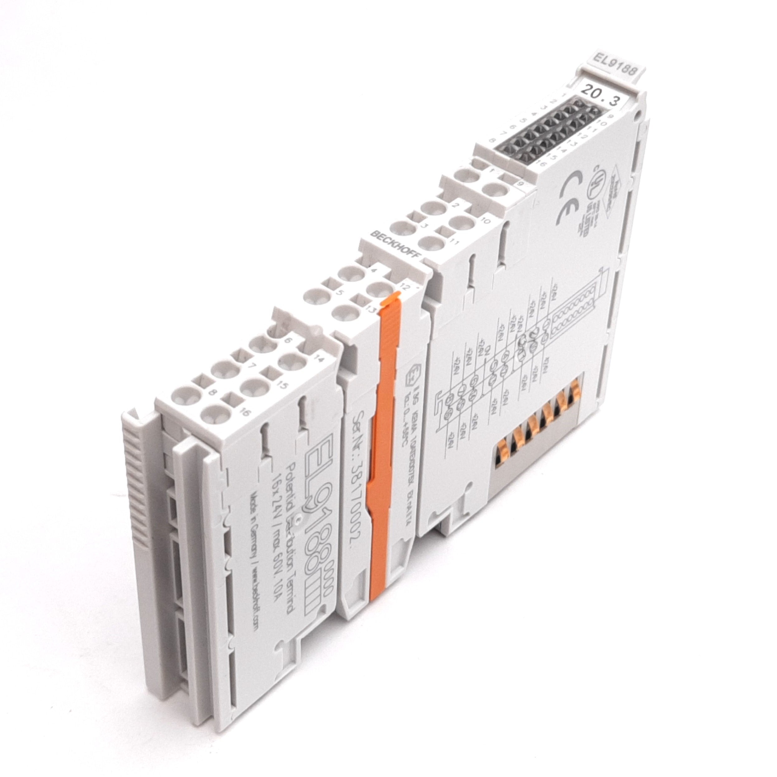Beckhoff EL9188 Potential Distribution Terminal Module 16 x 24V DC Con ...