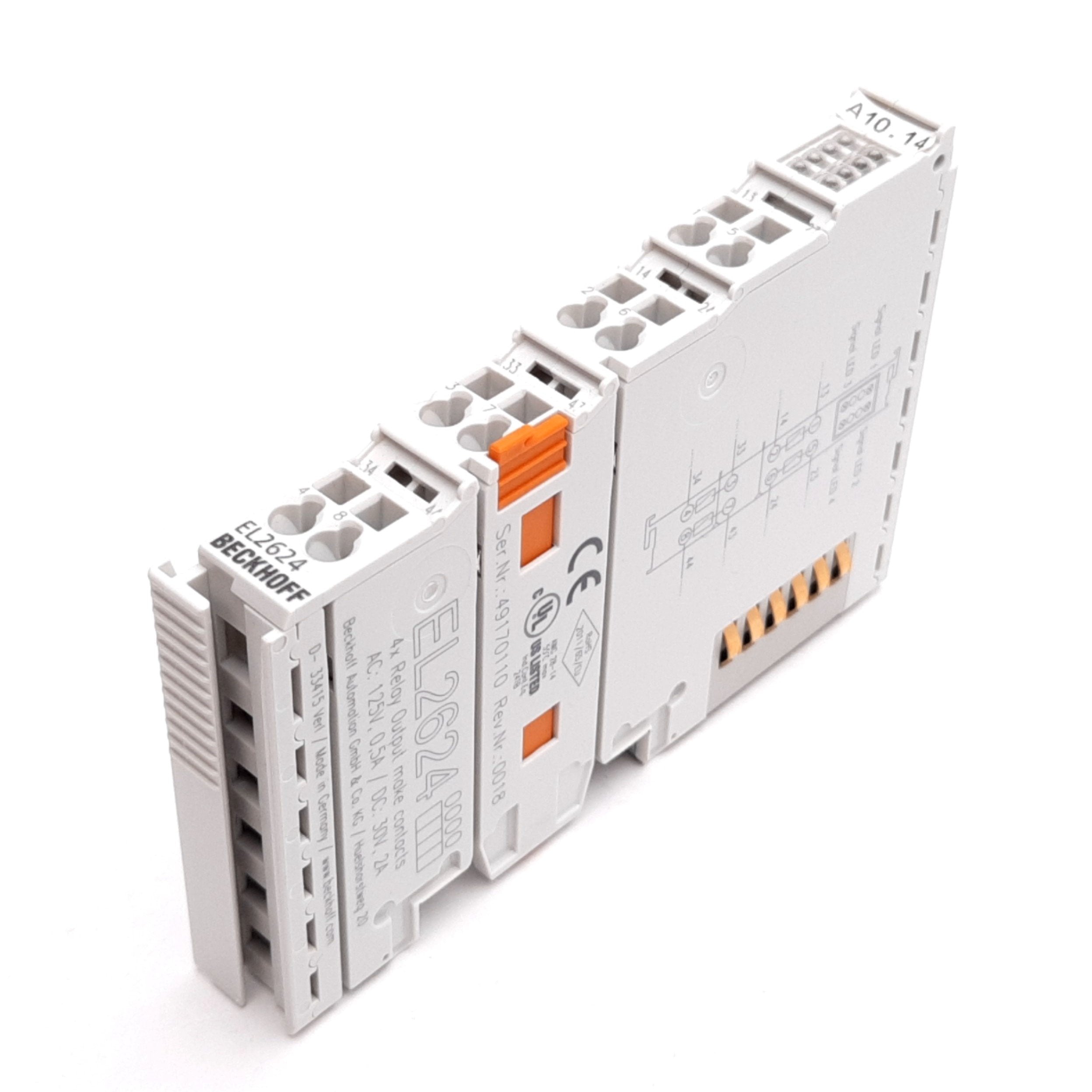 Beckhoff EL2624 EtherCAT Relay Output Module, 4-Channel, 125VAC 0.5A ...