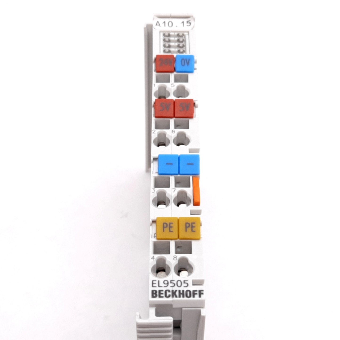 Used Beckhoff EL9505 EtherCAT Power Supply Terminal Module, In: 24VDC, Out: 5VDC 0.5A
