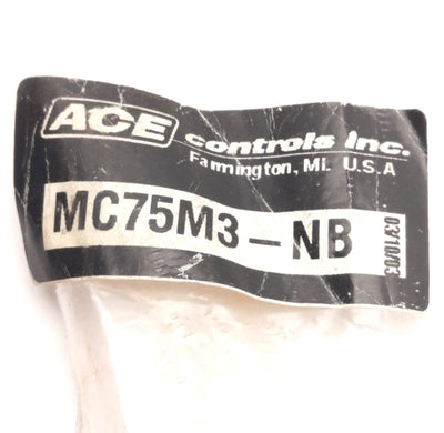 Used Ace Controls MC75M3-NB Miniature Shock Absorber 10mm Stroke, 9J, M12 Mounting