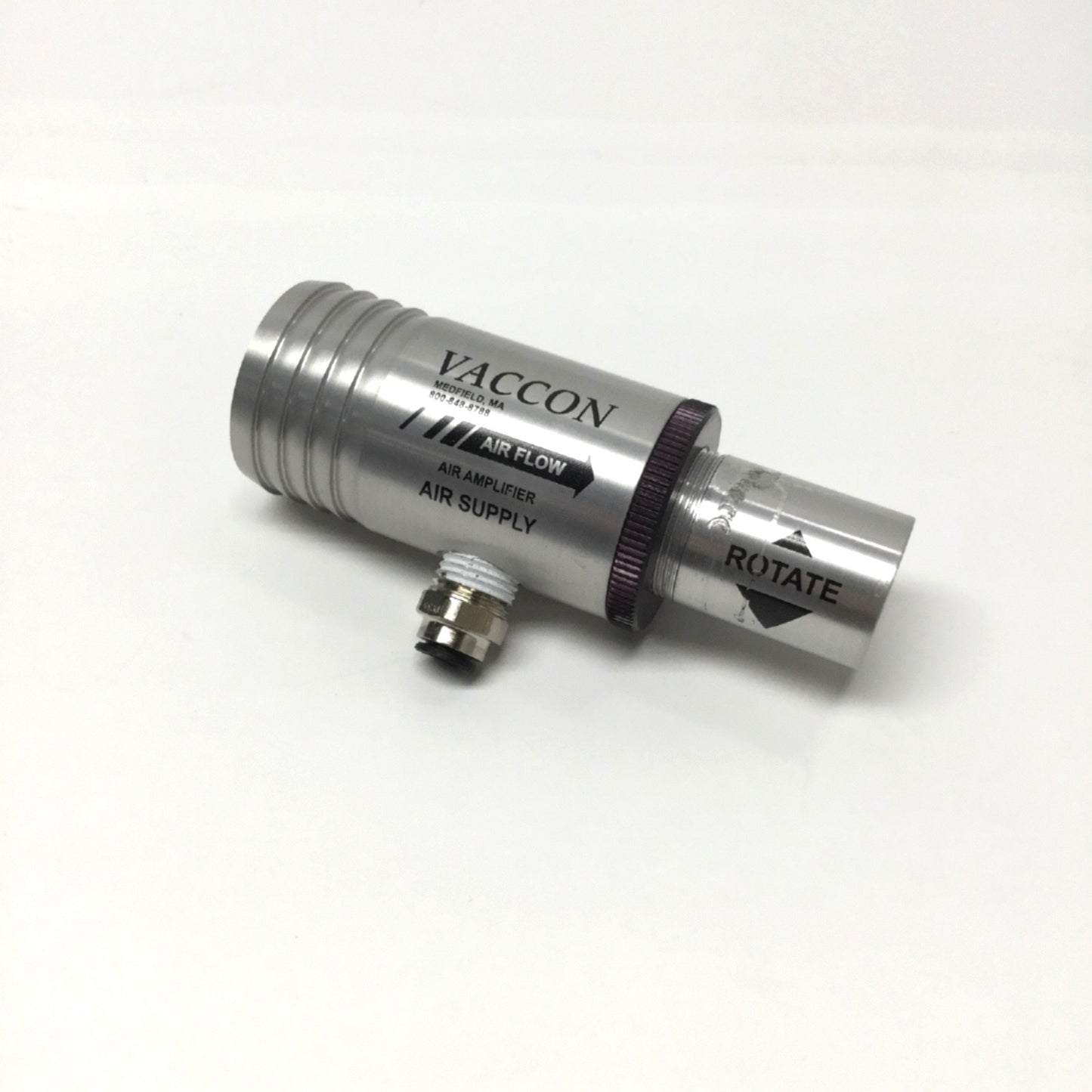 Used Vaccon CDF 500H Adjustable Air Amplifier Vacuum Generator 7inHg @50psi, 1/2" NPT