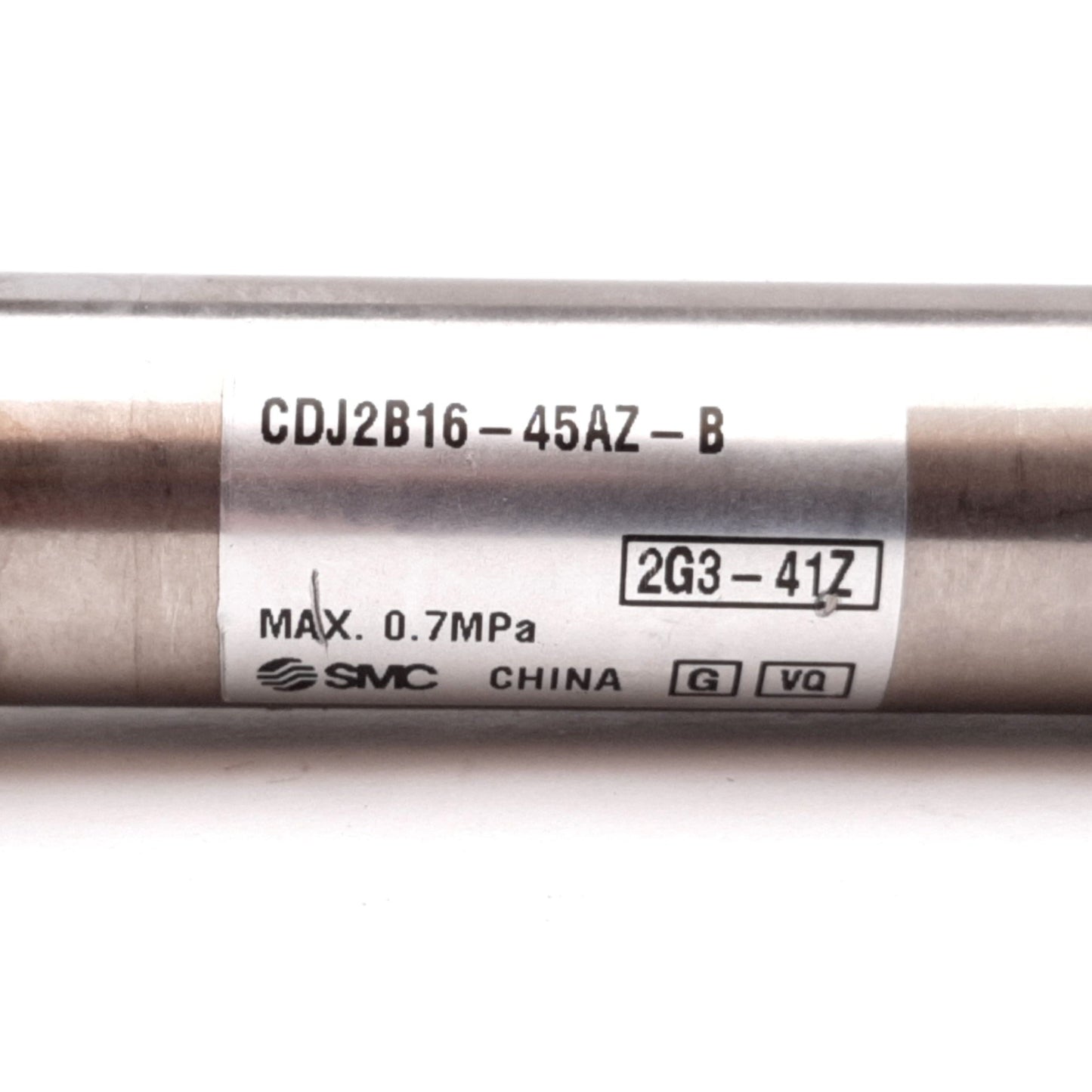 Used SMC CDJ2B16-45AZ-B Pneumatic Cylinder, Bore: 16mm, Stroke: 45mm, 0.7MPa, M5x0.8