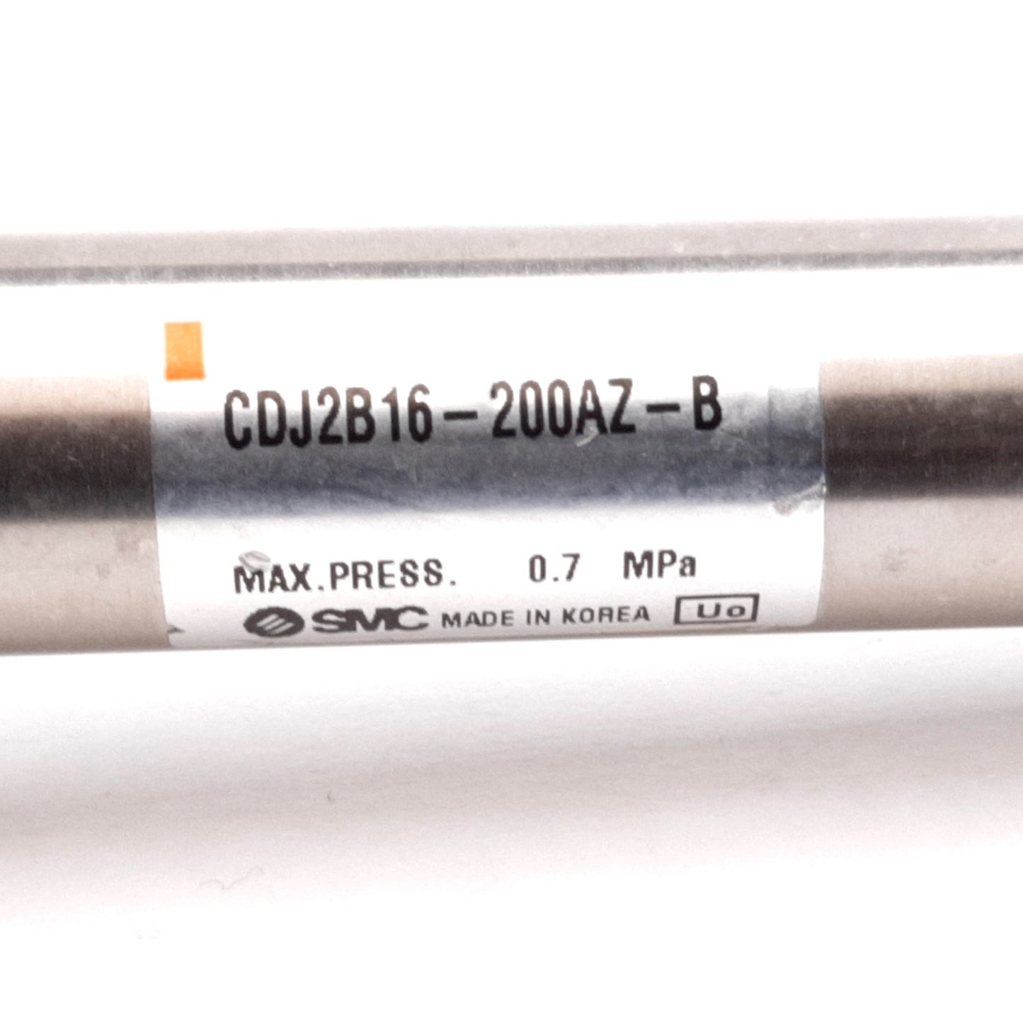Used SMC CDJ2B16-200AZ-B Pneumatic Cylinder, Bore: 16mm, Stroke: 200mm, 0.7MPa M5x0.8
