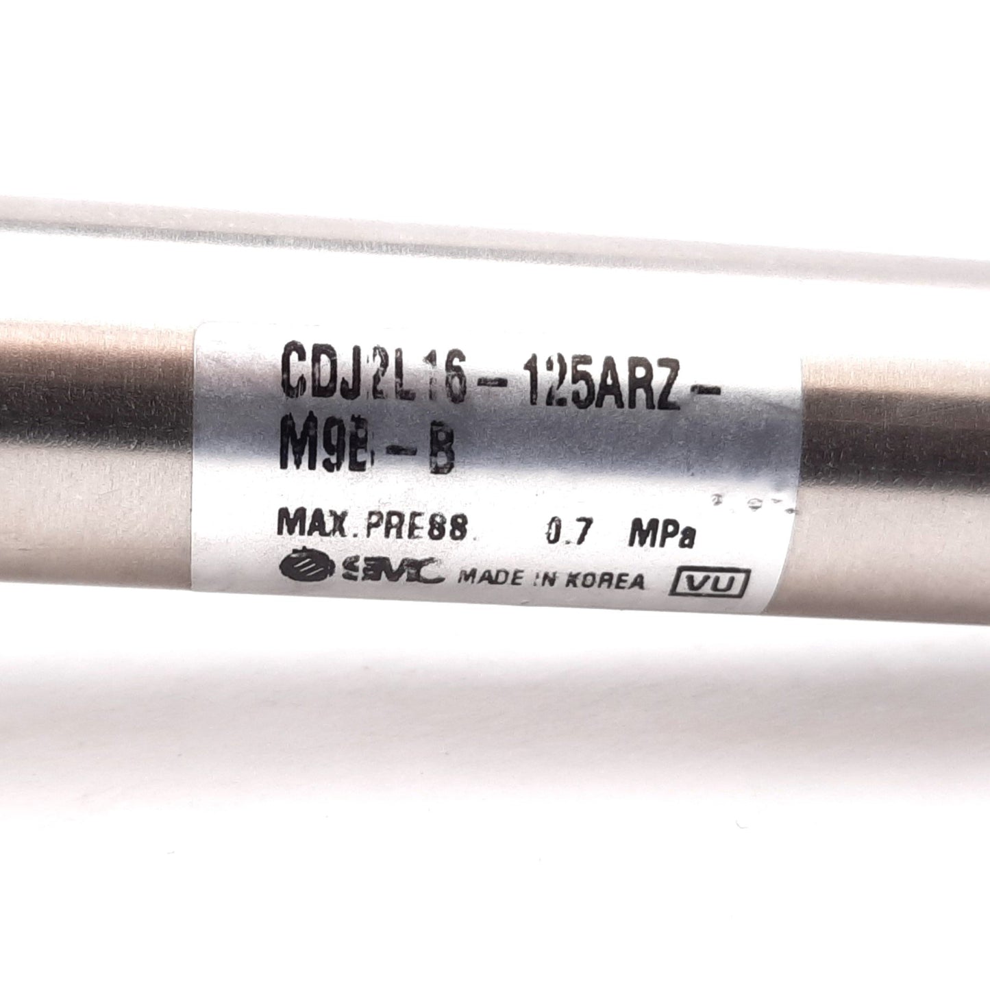 Used SMC CDJ2L16-125ARZ-M9B-B Pneumatic Cylinder, Bore: 16mm, Stroke: 125mm, M5x0.8