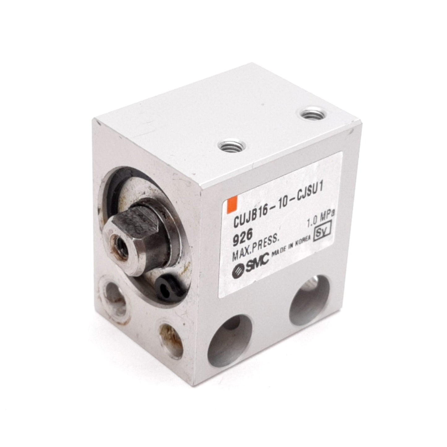 Used SMC CUJB16-10-CJSU1 Pneumatic Cylinder, Bore: 16mm, Stroke: 10mm, 1.0MPa, M3x0.5