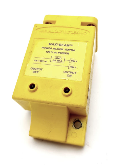Used Banner R2PBA MAXI-BEAM Photoelectric Sensor Power Block 105Vac-130Vac