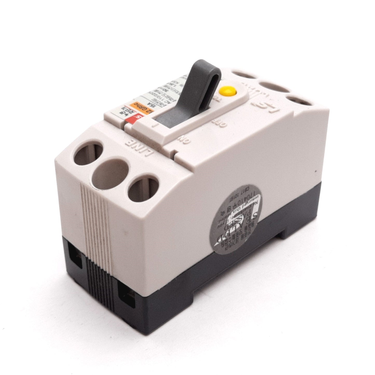 Used LS Electric 32 GRhc Circuit Breaker, 2-Pole, Rating: 15A 110/220VAC, DIN Rail