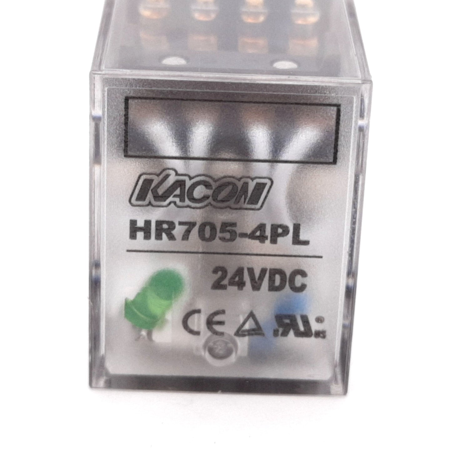 Used Kacon HR705-4PL-24VDC Relay, 4PDT, Coil: 24VDC, Rating: 5A 250VAC 30VDC
