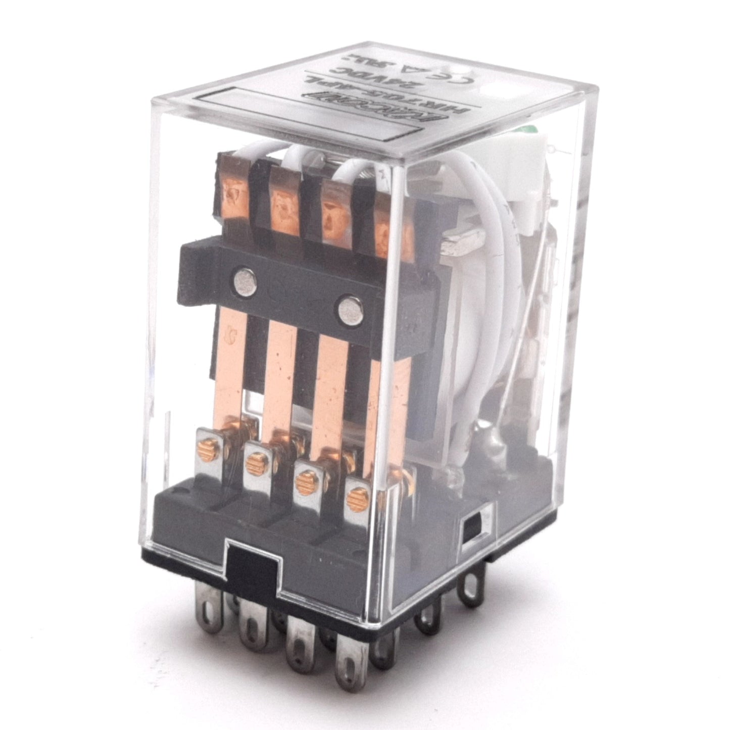 Used Kacon HR705-4PL-24VDC Relay, 4PDT, Coil: 24VDC, Rating: 5A 250VAC 30VDC