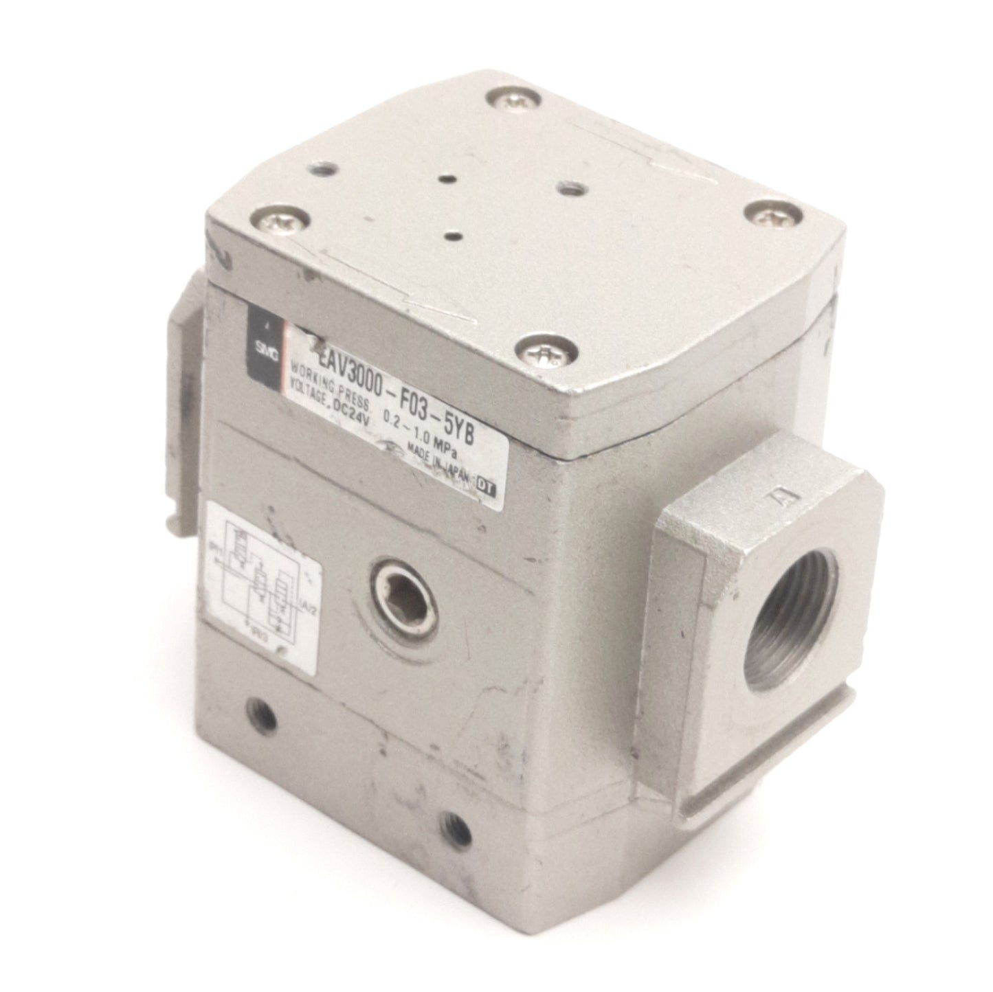 Used SMC EAV3000-F03-5YB Soft Start Valve 3/8"G Port, 0.2-1MPa, 24V DC Coil