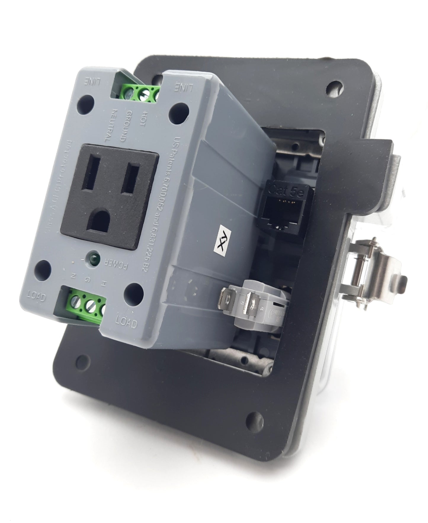 New Grace P-R2-K3RF3-TU450 Panel Interface Connector 125VAC 15A, 3A, RJ45 Female