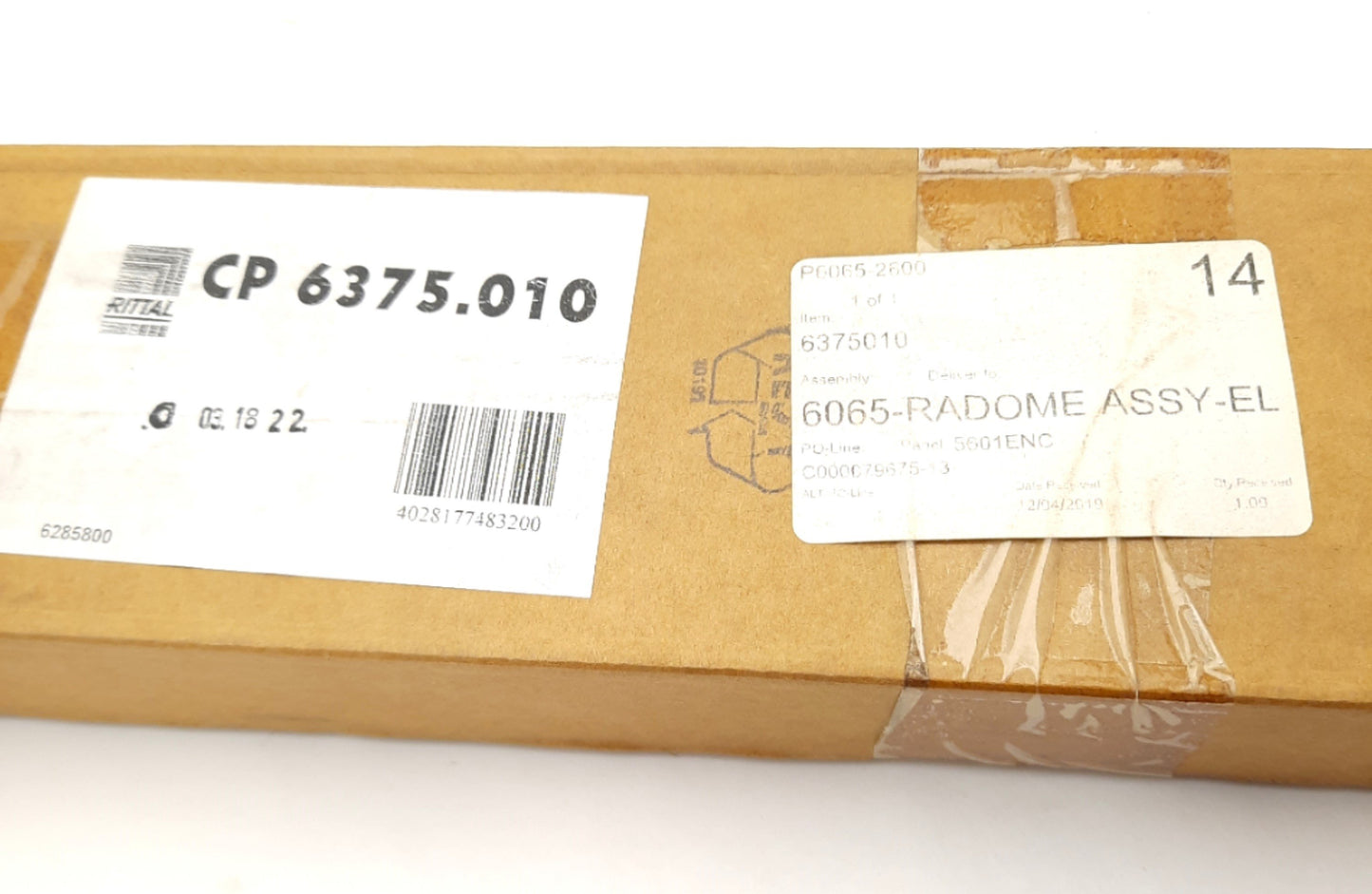 New Rittal CP 6375.010 Comfort Panel Handle Set Horizontal 482.6mm