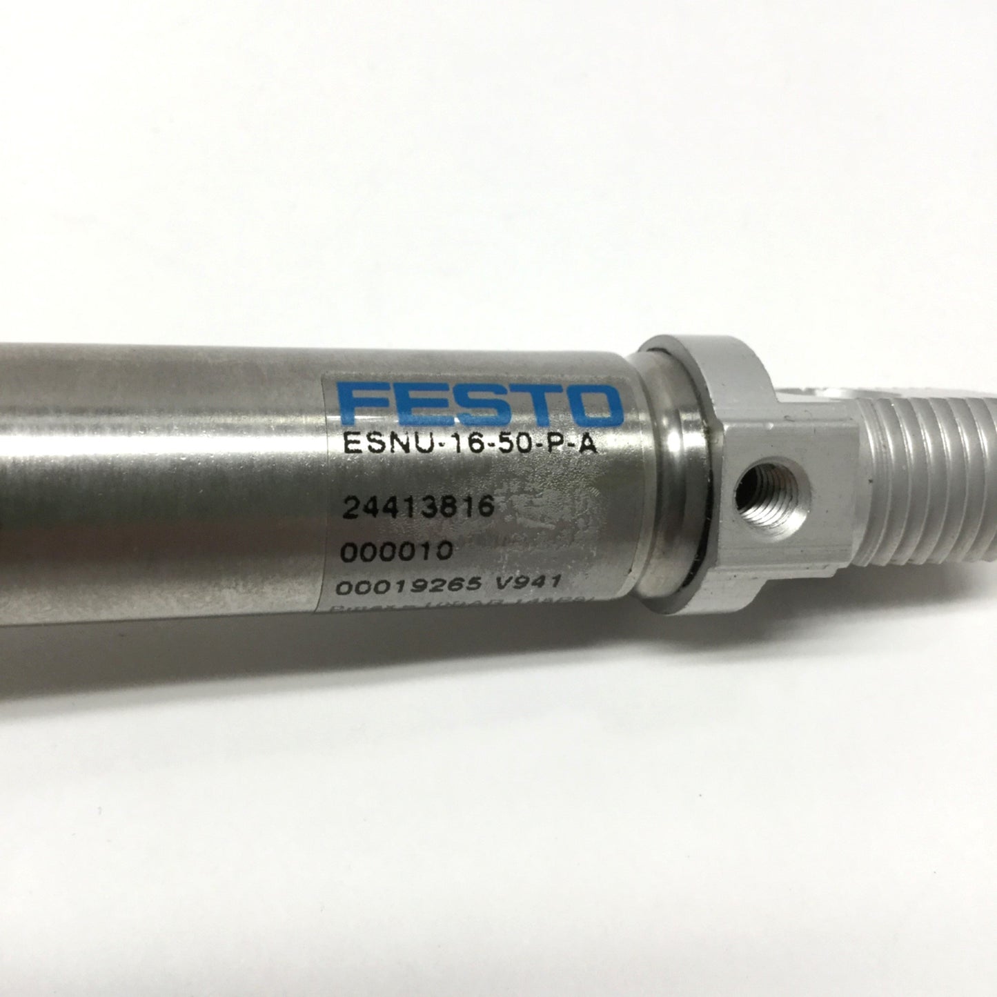 Used Festo ESNU-16-50-P-A Spring Return Pneumatic Cylinder, 16mm Bore, 50mm Stroke