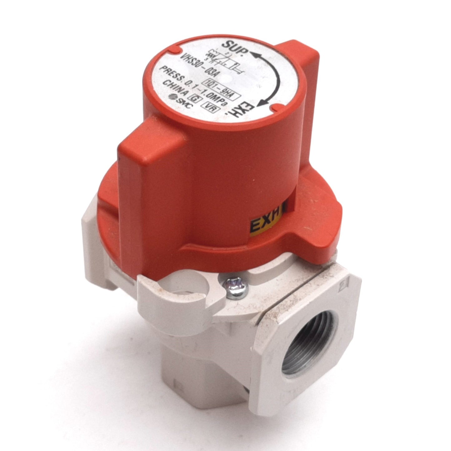 Used SMC VHS30-03A Lock-Out Valve, 3-Port, Pressure: 0.1-1.0MPa, Ports: Rc3/8